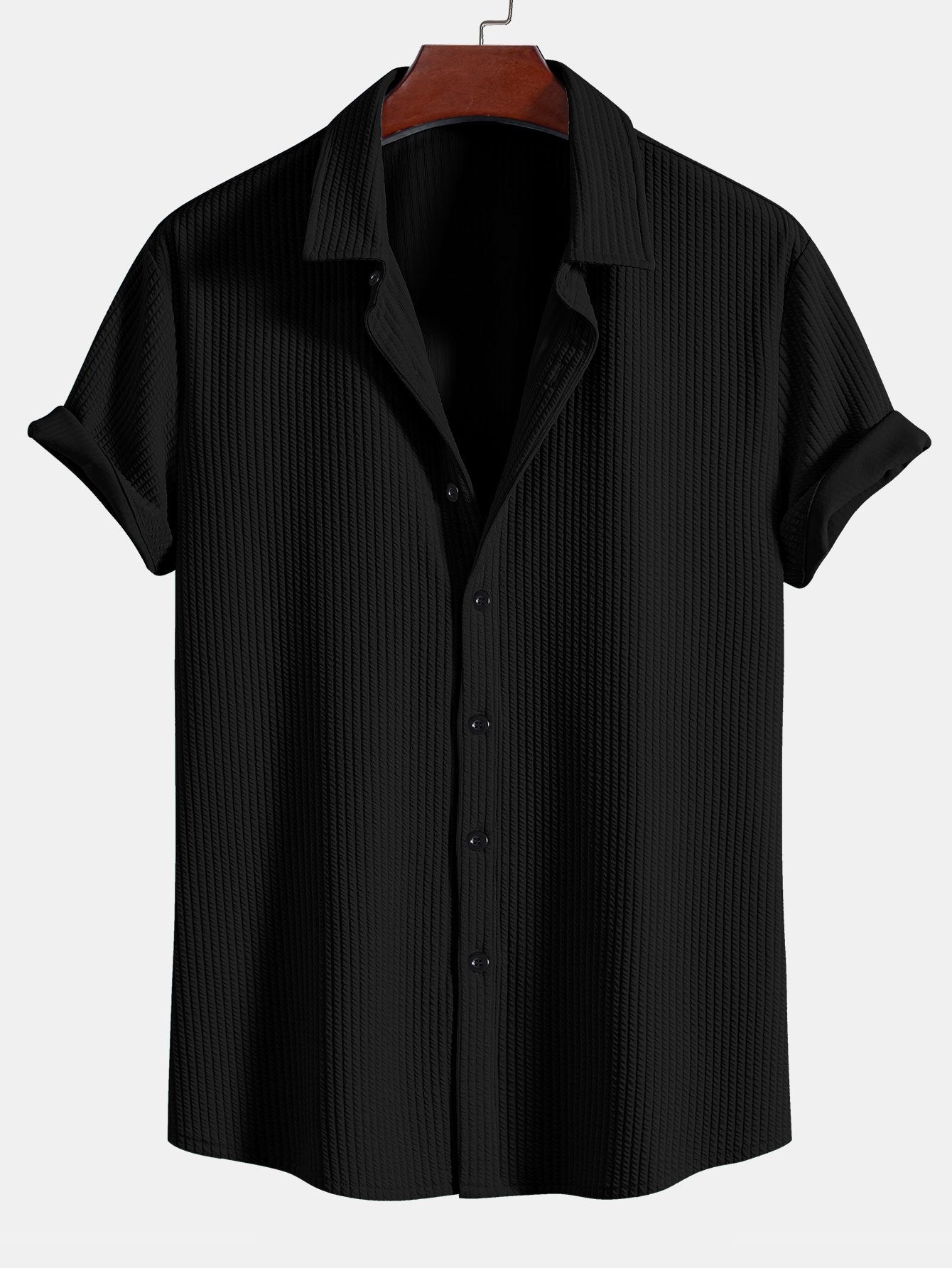 CAMICIA MUSCLE FIT A COSTE CON BOTTONI