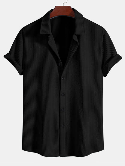 CAMICIA MUSCLE FIT A COSTE CON BOTTONI