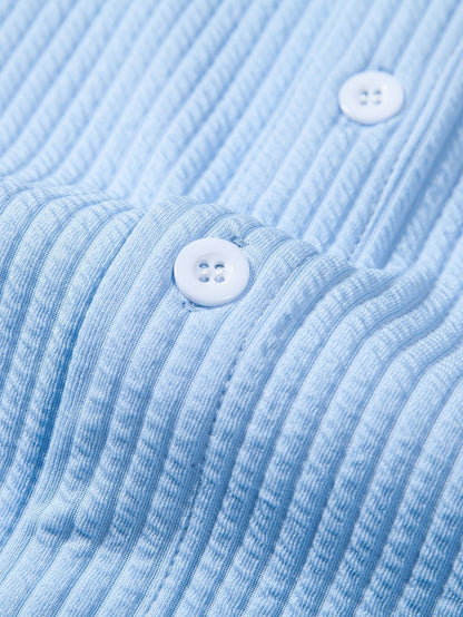 CAMICIA A MANICHE LUNGHE MUSCLE FIT A COSTE CON COLLO ALLA COREANA