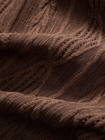 CAMICIA CUBANA JACQUARD GEOMETRICO & PANTALONI IN LINO A GAMBA DRITTA
