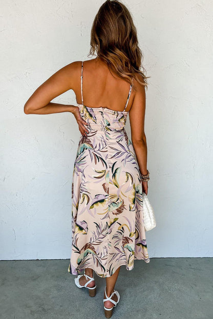 Lana™ | Abito Tropicale con Motivo Foglie