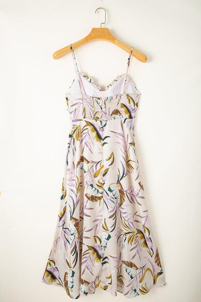 Lana™ | Abito Tropicale con Motivo Foglie