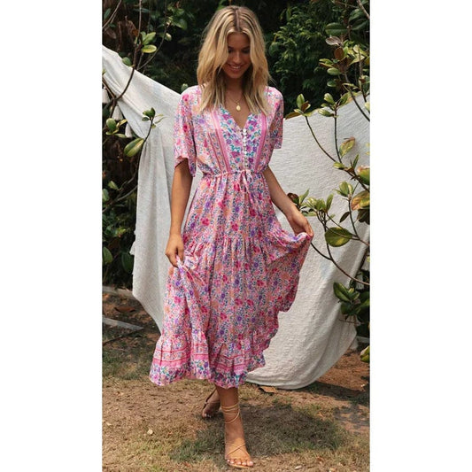 Juul™ | Abito Lungo Stile Ibiza Rurale