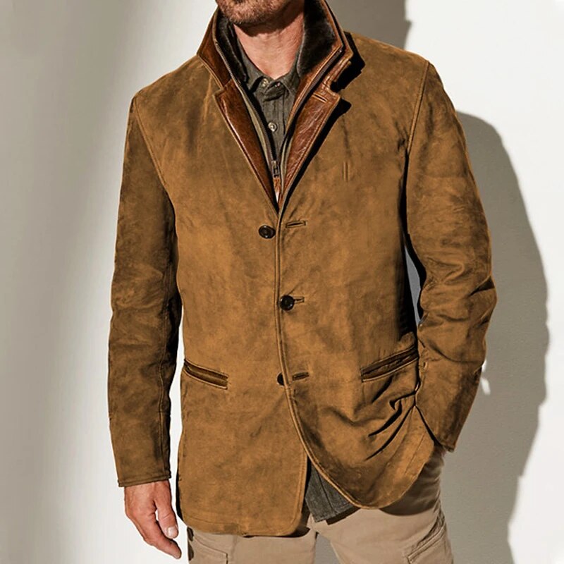 Caius | Giacca Vintage con Collo Dritto