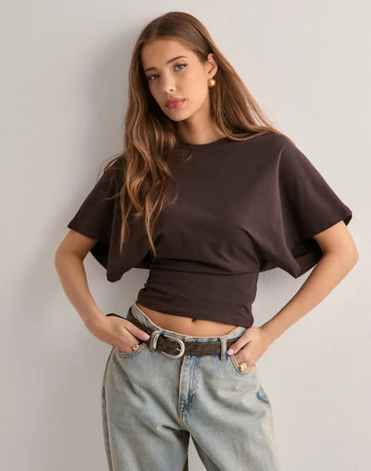MURIEL | T-SHIRT ICONA CON MANICHE AMPIE