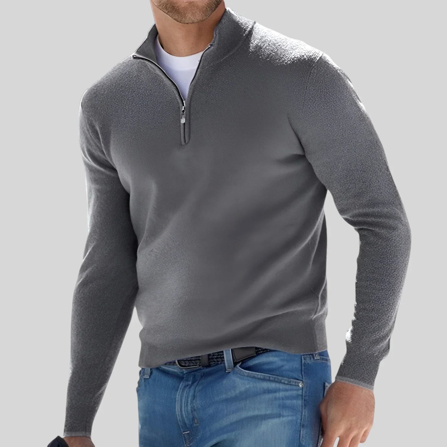 ALESSANDRO | MAGLIONE CON ZIP PREMIUM