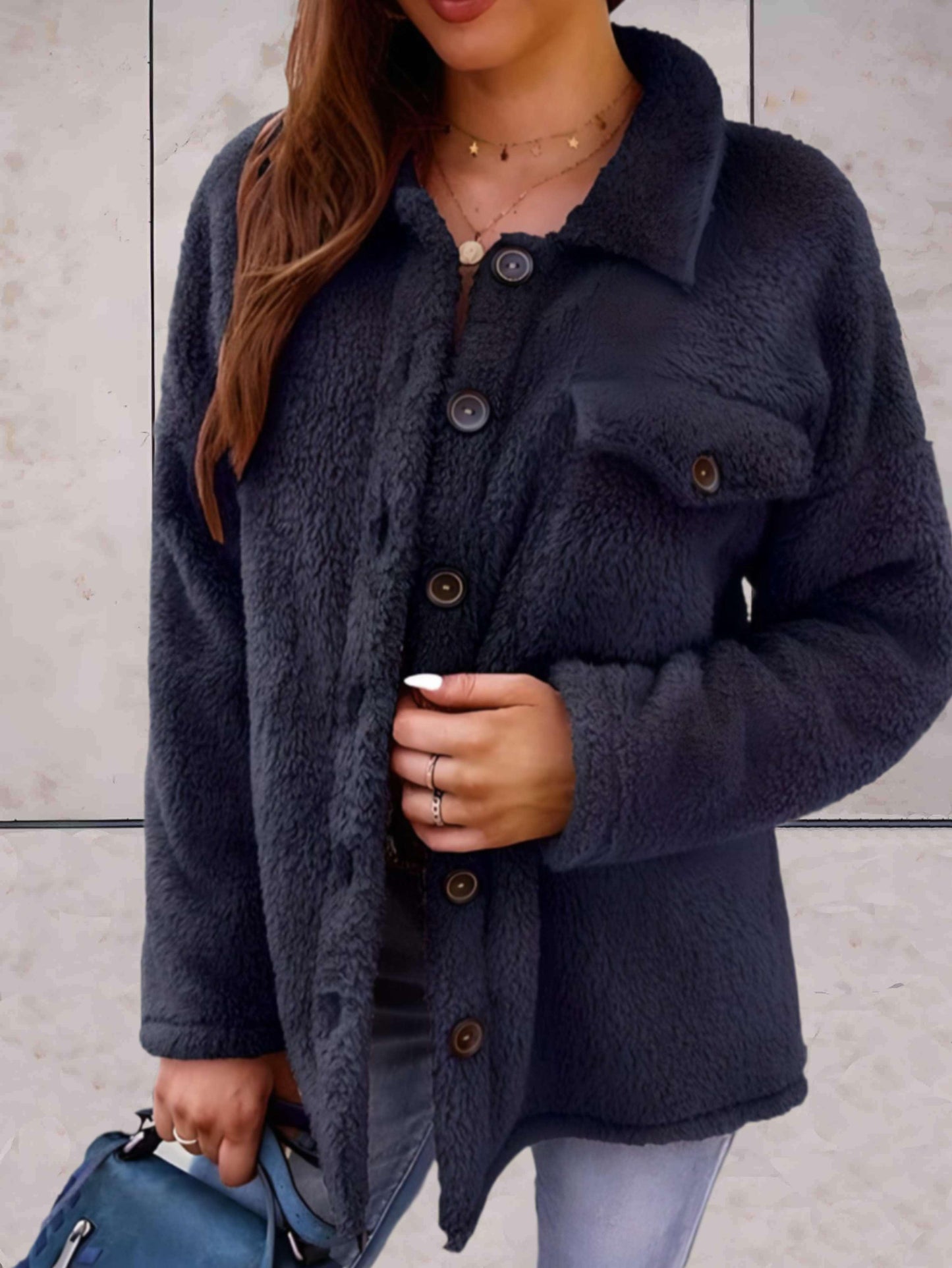 Chloé™ | Giacca con Colletto Polo e Chiusura a Bottoni