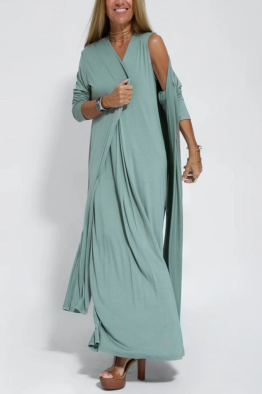 ELISE™ | Elegante Vestito Lungo con Cardigan Coordinato in Omaggio